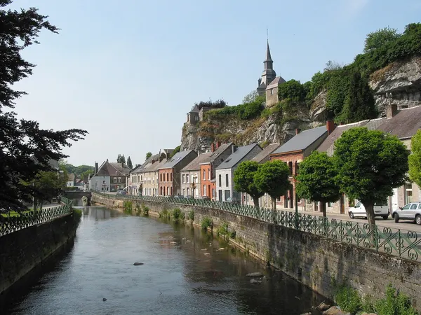 Couvin (Belgium), the "rue de la Falaise" alongside the Eau Noire river.