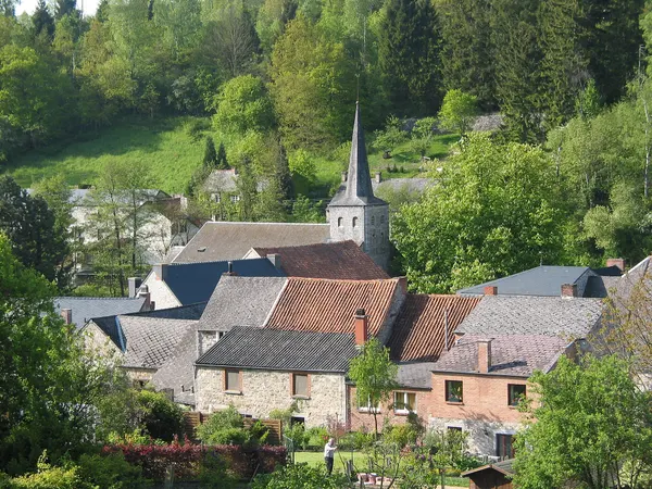 Maredret (Belgium), the village in the spring.