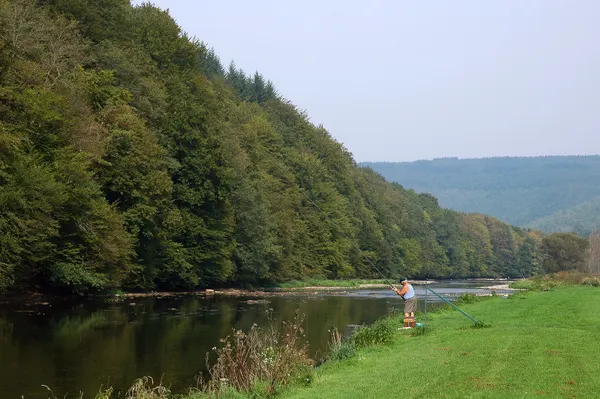 Semois River along Camping Le Prahay, Poupehan, Bouillon, 2006