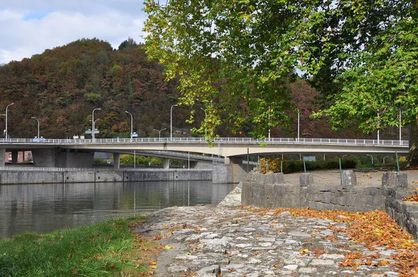Hastière (Belgium): the bridge on the Meuse