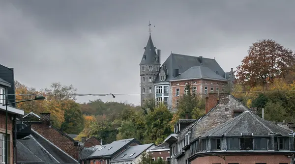 View of the Castle of Rochefort, Namur Province, Belgium