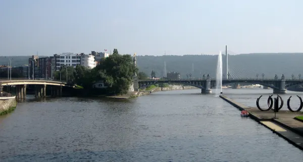 Liège, Belgium. Confluence of Ourthe and Meuse.