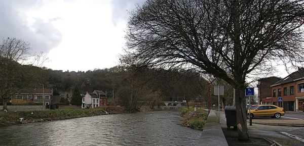 Vaux-sous-Chèvremont (Belgium): The river Vesdre and Railwaybridge in the back ground (line n°37)