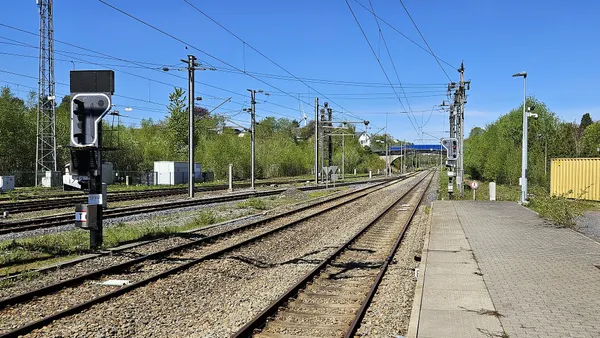 Province de Luxembourg, commune de Gouvy: la gare SNCB de Gouvy.