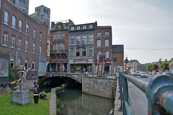 Huy (rue des Rôtisseurs), Belgium: Last visible remains of the river Hoyoux in the centre of the city