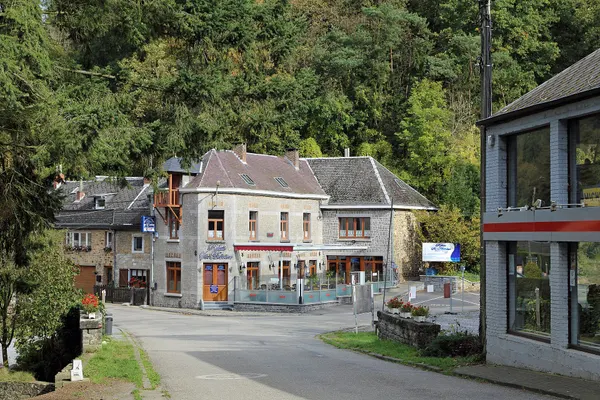 Crupet (municipality of Assesse, province of Namur, Belgium), view of the village: the Rue Basse