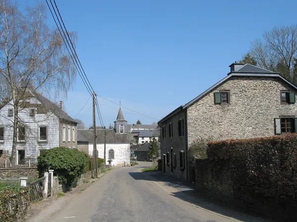 Engreux (Belgium), the neighbourhoud of St. Anthony of Padua's church.