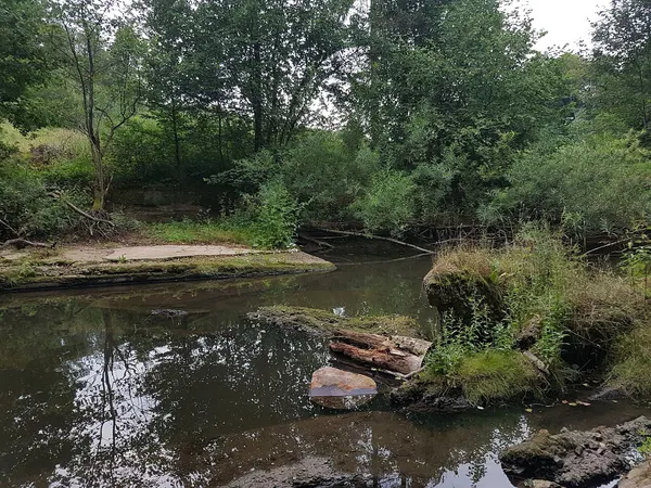 Old retension basin in Steinfort (Luxembourgish: Stengefort) in the canton of Capellen in the Grand Duchy of Luxembourg.