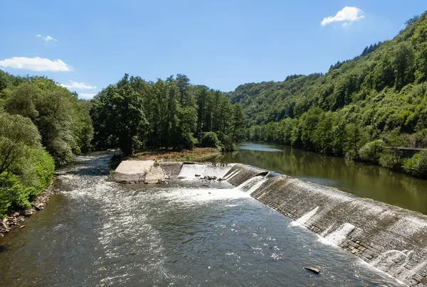 near Chanxhe, view to the rivier (l'Ourthe)