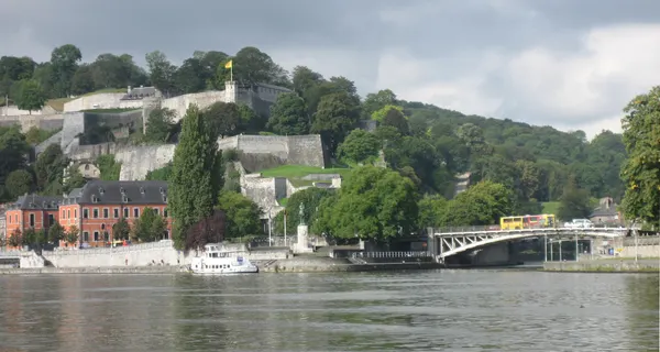 Citadel of Namur (Belgium). Confluence of Sambre and Meuse.