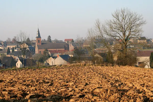 Évrehailles (Belgium), the town viewed from the rue d’Évrehailles.
