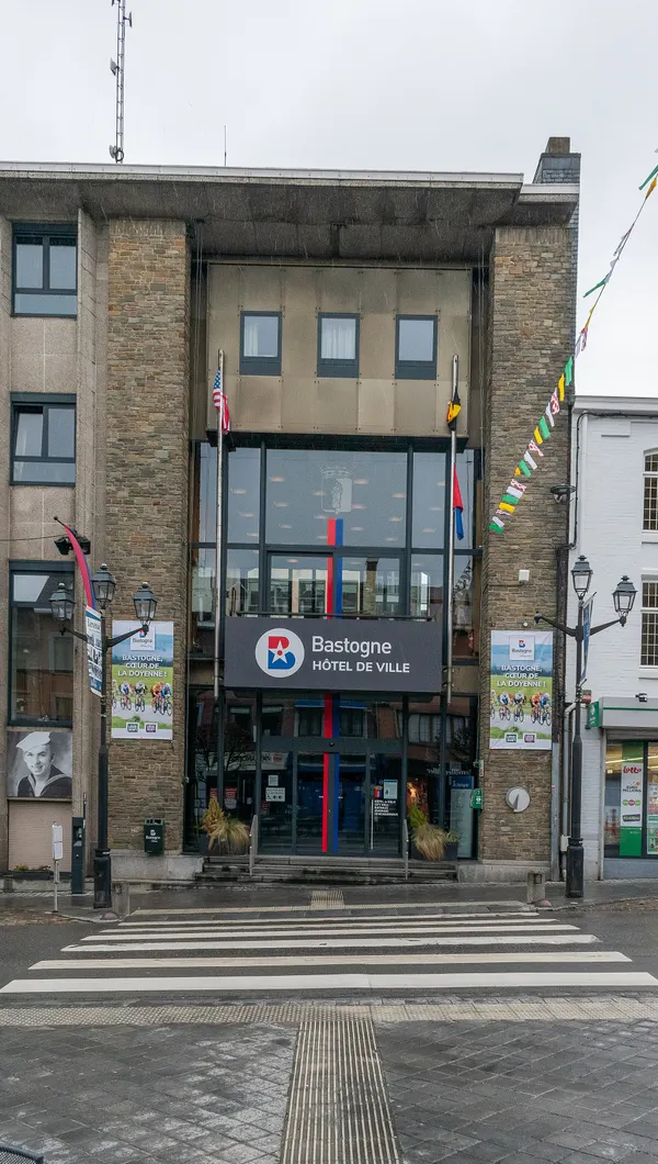 Town hall of Bastogne, province of Luxembourg, Belgium