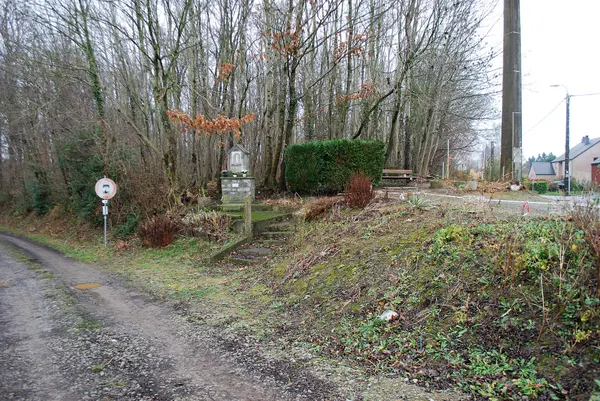 Vue du village de Fraiture, dans la commune de Tinlot (Province de Liège, Belgique).