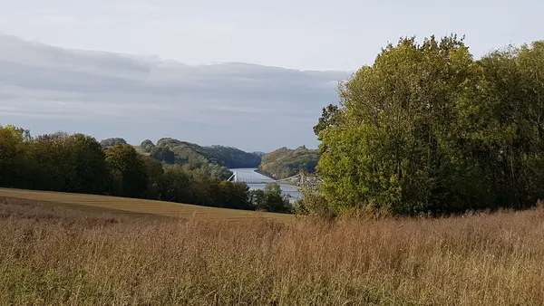 brug in Kanne over Albertkanaal gezien vanaf Plateau van Caestert, België