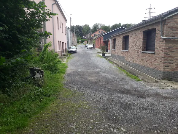 More recent miners' houses (mid 1950s) in En Ster (a miners' hamlet of Glain, Liège, Belgium)