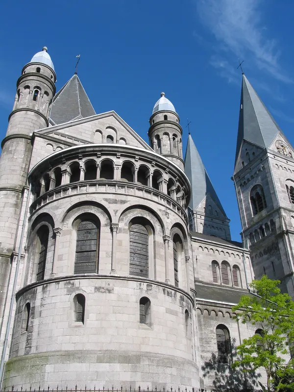 Spa, Belgium, the church of Saint Remaclus (1885).