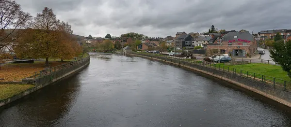 Lomme river in Rochefort, Namur Province, Belgium