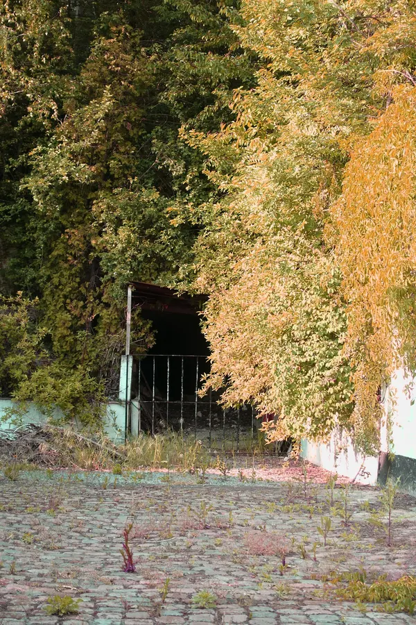Toegang tot de Carrière de Wansin, een ondergrondse krijtgroeve in Wansin (Hannut) België.