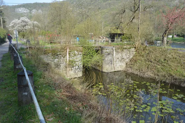 Ancient Fêchereux Lock, on the Ourthe Canal, Esneux, Belgium