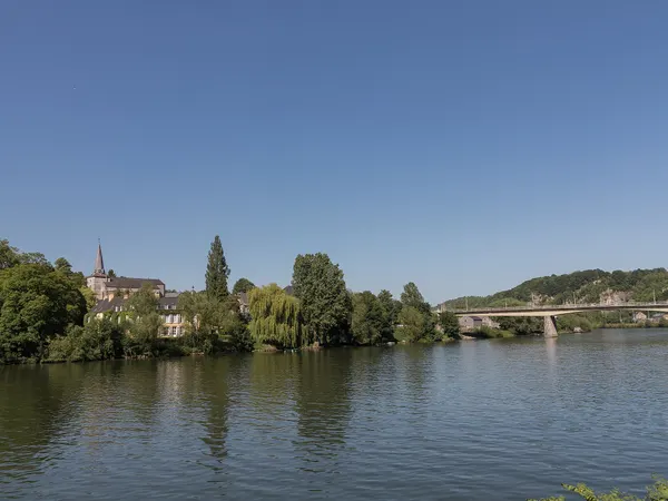 Namêche, bridge across the Meuse with la Notre Dame