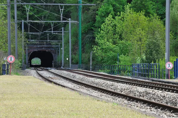 The railway tunnel in Sy (Wallonia, Belgium)