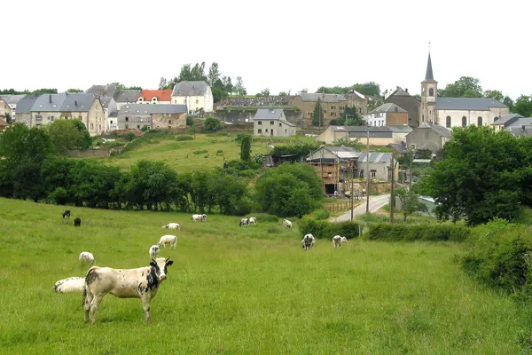 Villers-la-Loue (Belgium), the village in the springtime.