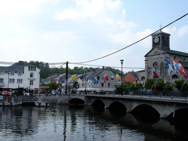 St-Lambert church, the village centre and the bridge on the Eau Noire river.
